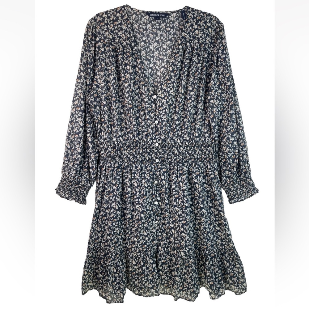 Veronica Beard Katari Floral Cotton Minidress